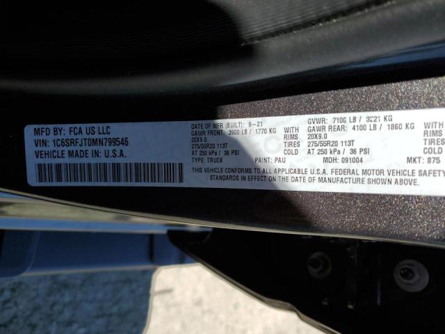 2021 RAM RAM TRUCK 1C6SRFJT0MN799546