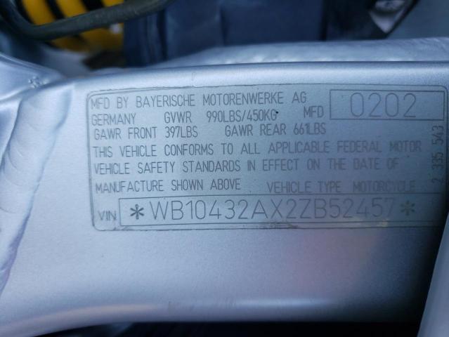 2002 BMW R1100 S WB10432AX2ZB52457
