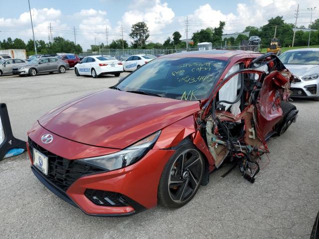 HYUNDAI ELANTRA N 2021 red  gas KMHLR4AF3MU164401 photo #3