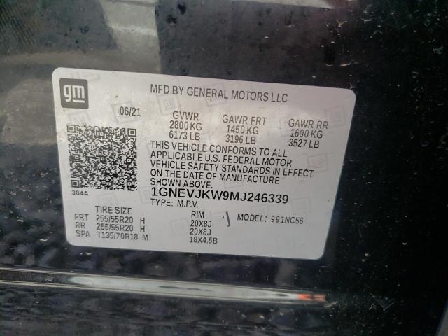 2021 CHEVROLET TRAVERSE R 1GNEVJKW9MJ246339