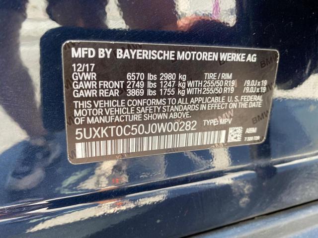 2018 BMW X5 XDR40E 5UXKT0C50J0W00282