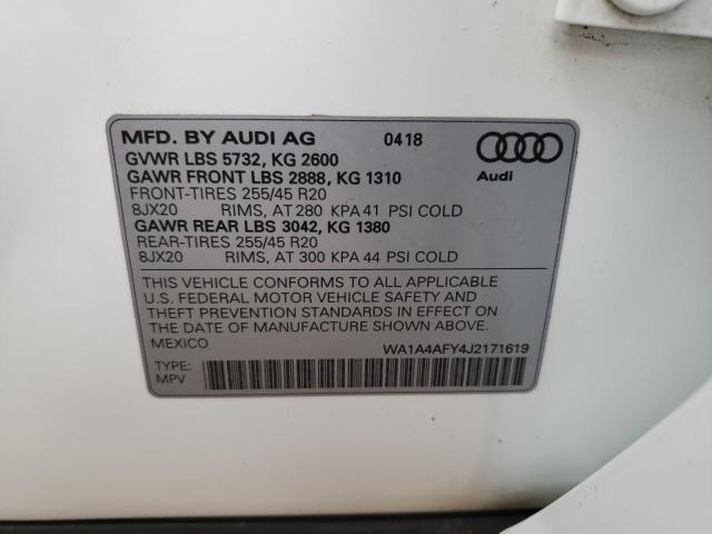 2018 AUDI SQ5 PREMIU WA1A4AFY4J2171619