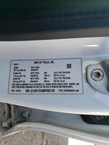 5YJ3E1EA9MF082159 Tesla MODEL 3
