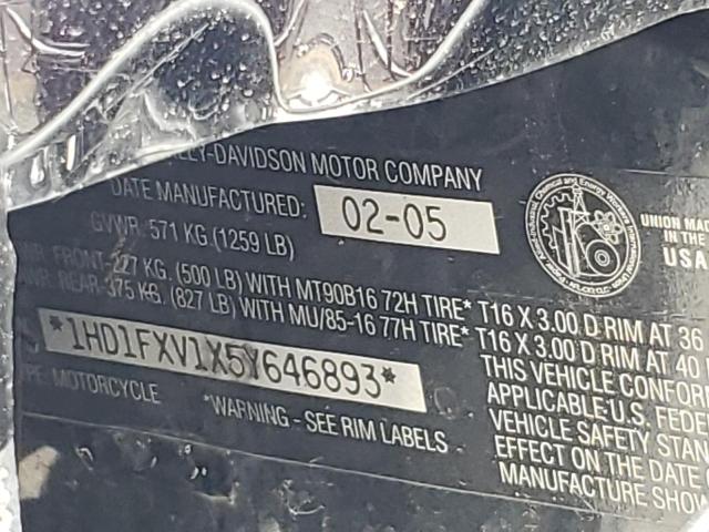 2005 HARLEY-DAVIDSON FLHRS ROAD 1HD1FXV1X5Y646893