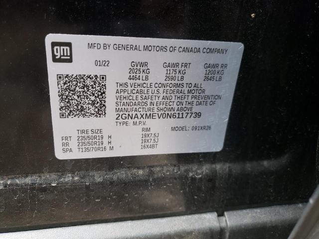 2022 CHEVROLET EQUINOX RS 2GNAXMEV0N6117739