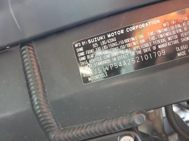 2005 SUZUKI DL650 K JS1VP54A252101709