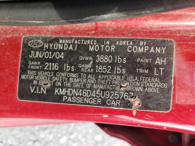 KMHDN46D45U925767 2005 Hyundai Elantra Gls