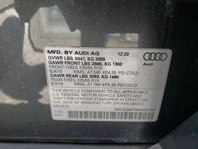 2021 AUDI Q5 E PREMI WA1E2AFYXM2041761