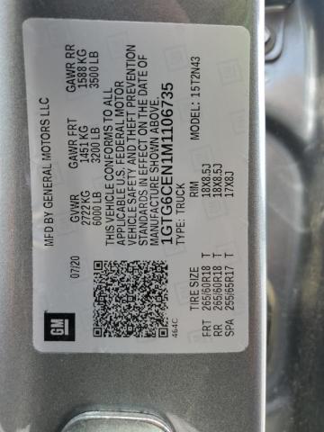 2021 GMC CANYON ELE 1GTG6CEN1M1106735