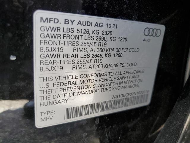 2022 AUDI Q3 WA1DECF32N1036919