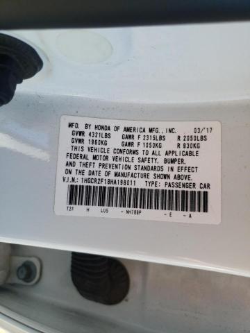 2017 HONDA ACCORD SPO - 1HGCR2F18HA198011