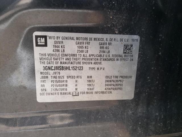 2017 CHEVROLET TRAX PREMI 3GNCJMSB9HL152123