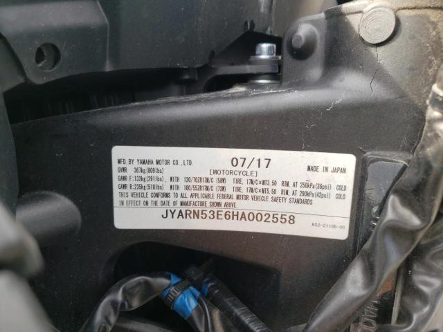 2017 YAMAHA FZ09 JYARN53E6HA002558