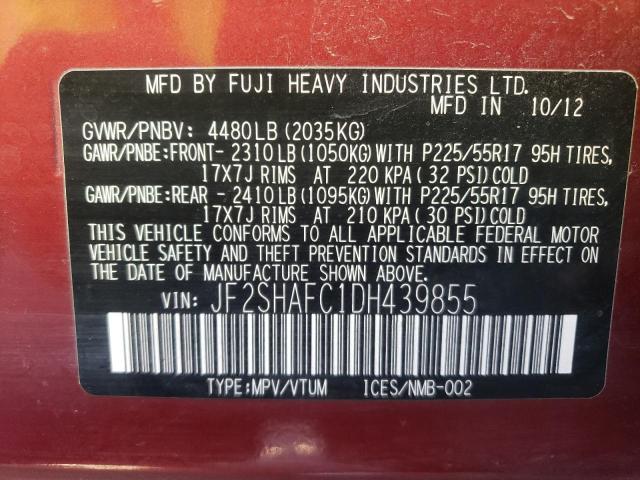 JF2SHAFC1DH439855 Subaru Forester Limited