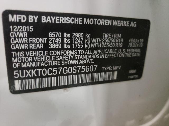 2016 BMW X5 XDR40E 5UXKT0C57G0S75607