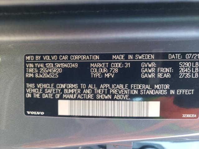 2022 VOLVO XC60 B5 IN YV4L12DL5N1940349