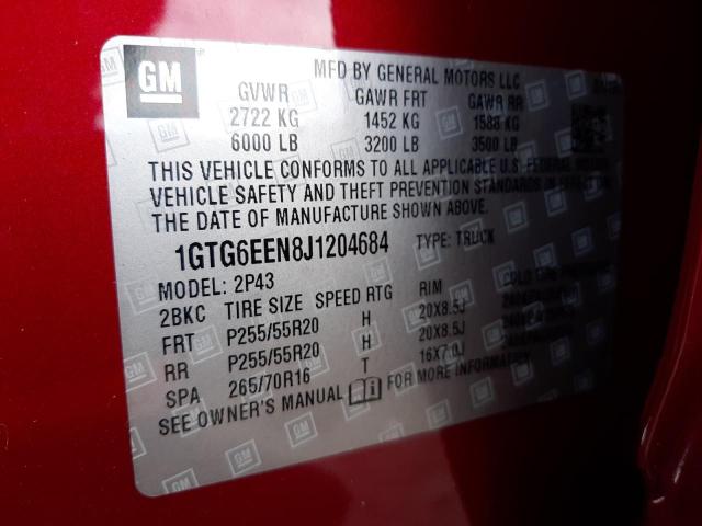 2018 GMC CANYON DEN 1GTG6EEN8J1204684