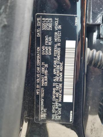 2015 VOLVO S80 PLATIN YV1902MM5F1192321