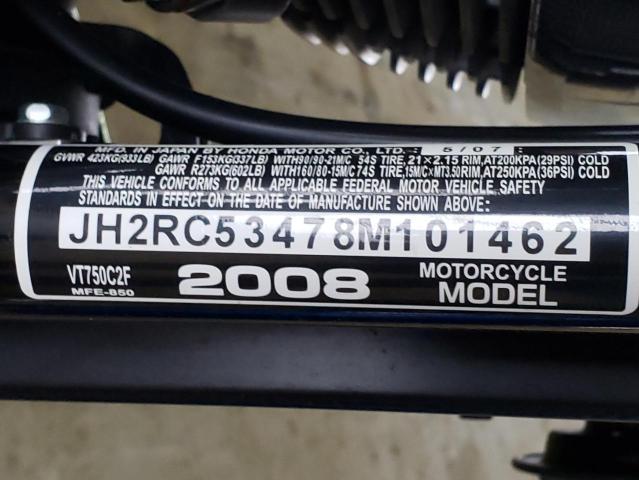 2008 HONDA VT750 C2F JH2RC53478M101462