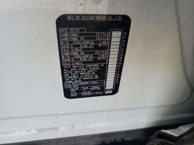 2021 INFINITI QX50 LUXE 3PCAJ5BB3MF118855