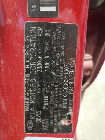 KNAFX4A63G5508070 KIA FORTE LX