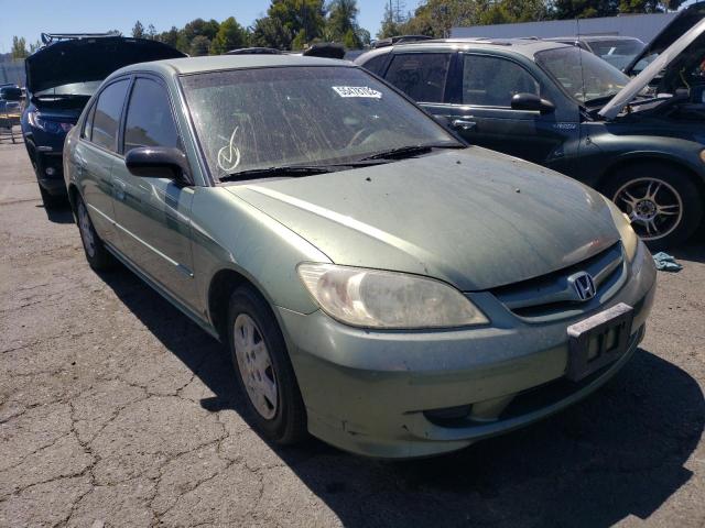 Salvage cars for sale at Vallejo, CA auction: 2004 Honda Civic GX