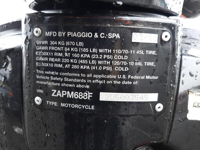 2013 VESPA LX 150 ZAPM688F2D5003545