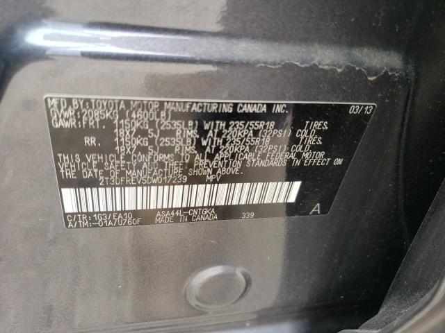 VIN 2T3DFREV5DW017239 2013 TOYOTA RAV4 no.10