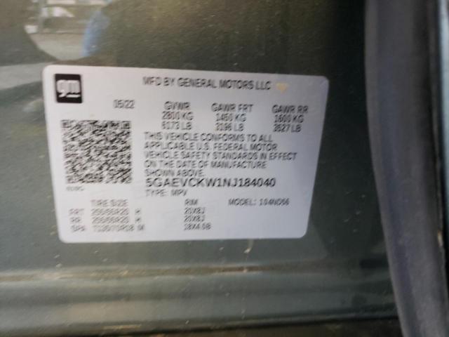 2022 BUICK ENCLAVE AV 5GAEVCKW1NJ184040