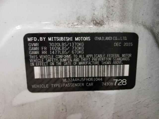 2015 MITSUBISHI MIRAGE ML32A4HJ5FH061044
