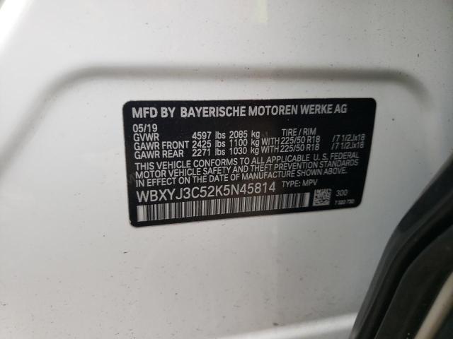 2019 BMW X2 SDRIVE2 WBXYJ3C52K5N45814
