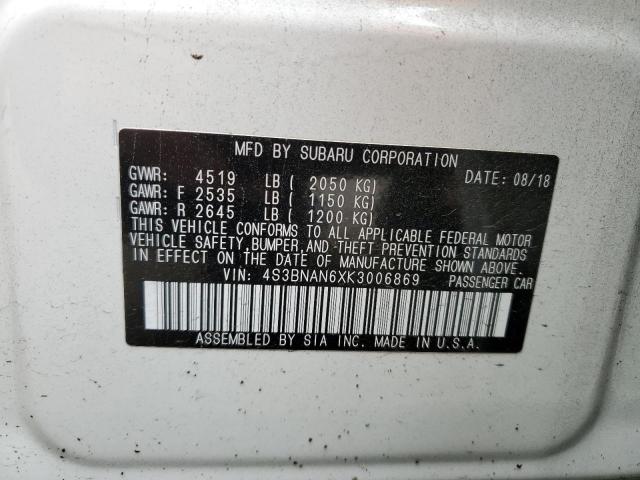 2019 SUBARU LEGACY 4S3BNAN6XK3006869