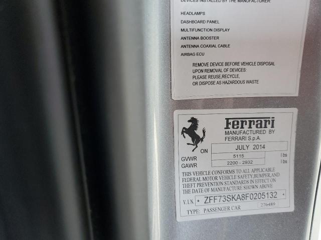 2015 FERRARI FF ZFF73SKA8F0205132