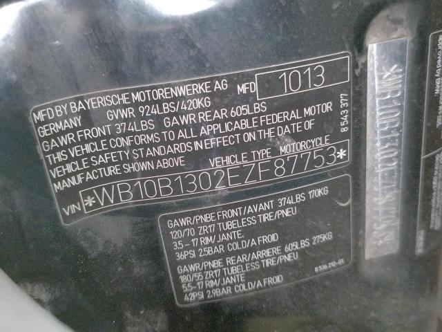 2014 BMW F800 GT WB10B1302EZF87753