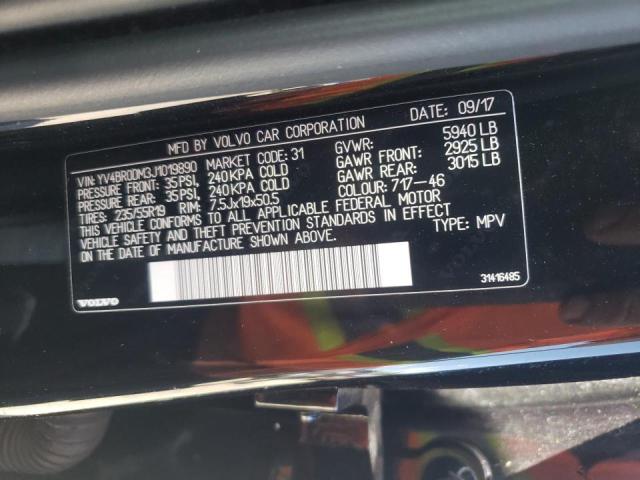 2018 VOLVO XC60 T8 R- YV4BR0DM3J1019890