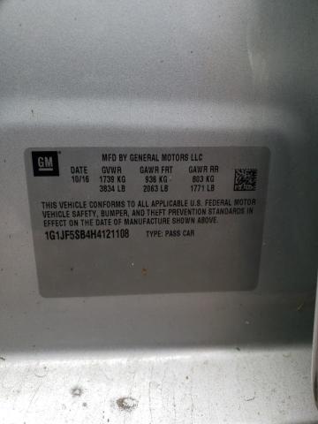 2017 CHEVROLET SONIC PREM - 1G1JF5SB4H4121108