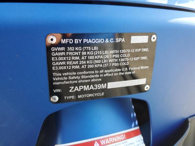 2022 VESPA GTS ZAPMA39M6N5202811