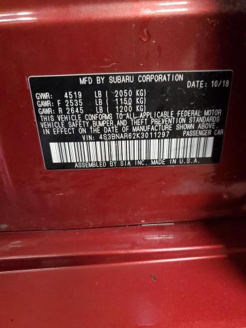 2019 SUBARU LEGACY SPO 4S3BNAR62K3011297