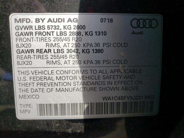 2018 AUDI SQ5 PRESTI WA1C4BFYXJ2213953