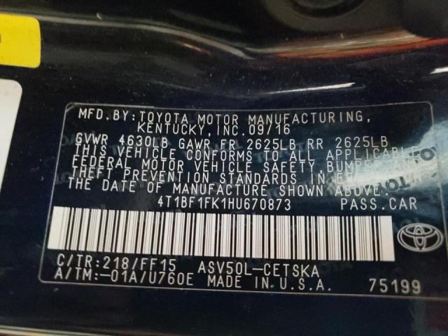 2017 TOYOTA 1900 DX 4T1BF1FK1HU670873