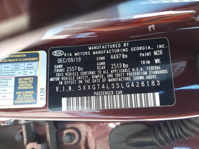 5XXGT4L35LG428183 KIA Optima Lx