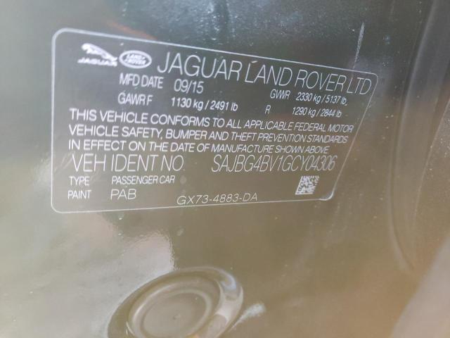 2016 JAGUAR XF S SAJBG4BV1GCY04306