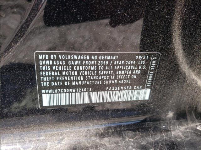 2022 VOLKSWAGEN GTI SE WVWL87CD0NW124013