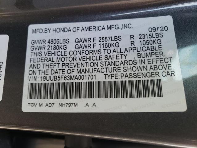 2021 ACURA TLX ADVANC 19UUB5F63MA001701