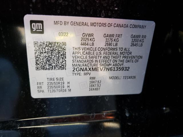 2022 CHEVROLET EQUINOX RS 2GNAXMEV7N6135932