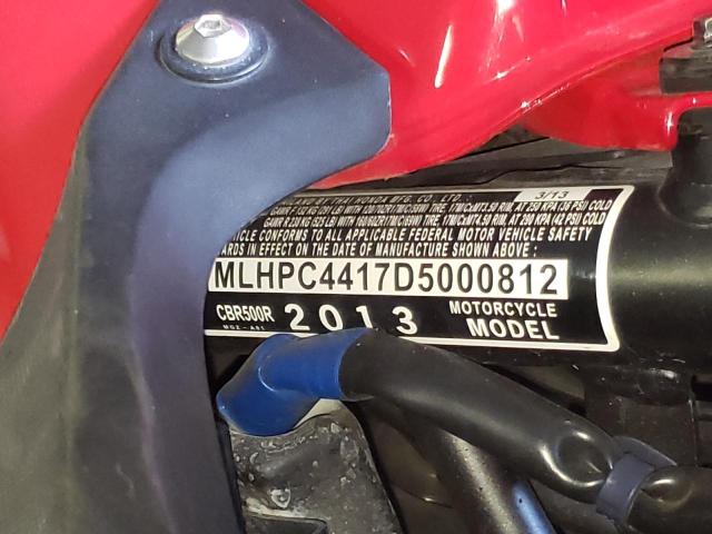2013 HONDA CBR500 R MLHPC4417D5000812