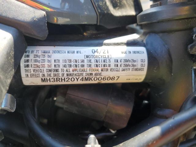2021 YAMAHA MT-03 MH3RH20Y4MK006087
