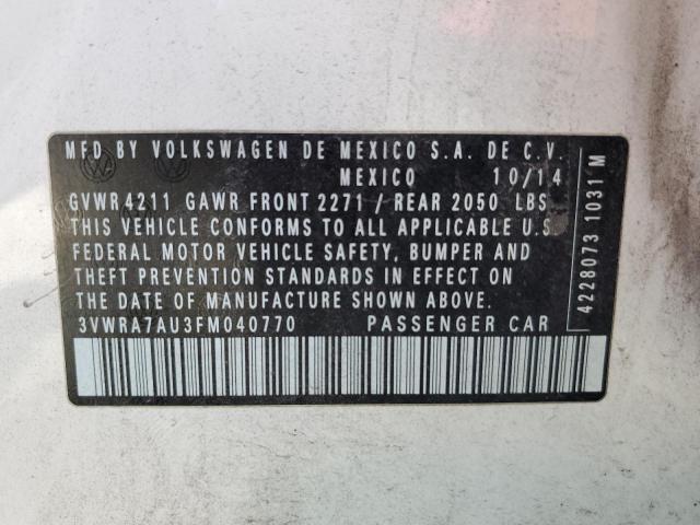 2015 VOLKSWAGEN GOLF TDI 3VWRA7AU3FM040770