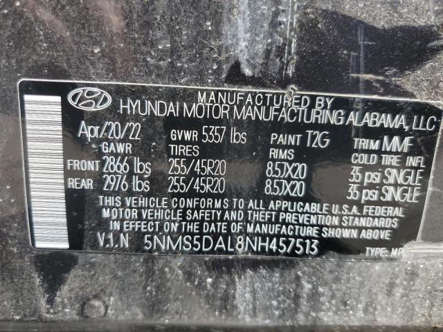 2022 HYUNDAI SANTA FE C 5NMS5DAL8NH457513