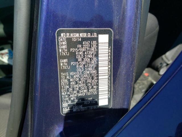 2015 NISSAN JUKE S - JN8AF5MV0FT551725